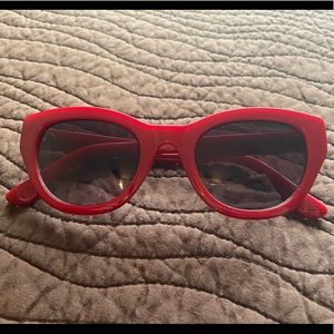 & Other Stories Red Cat Eye Sunglasses